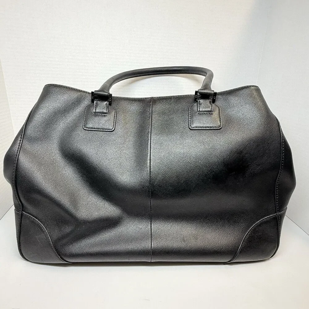 Tory Burch East West Robinson Tote Bag Black Saffiano Leather